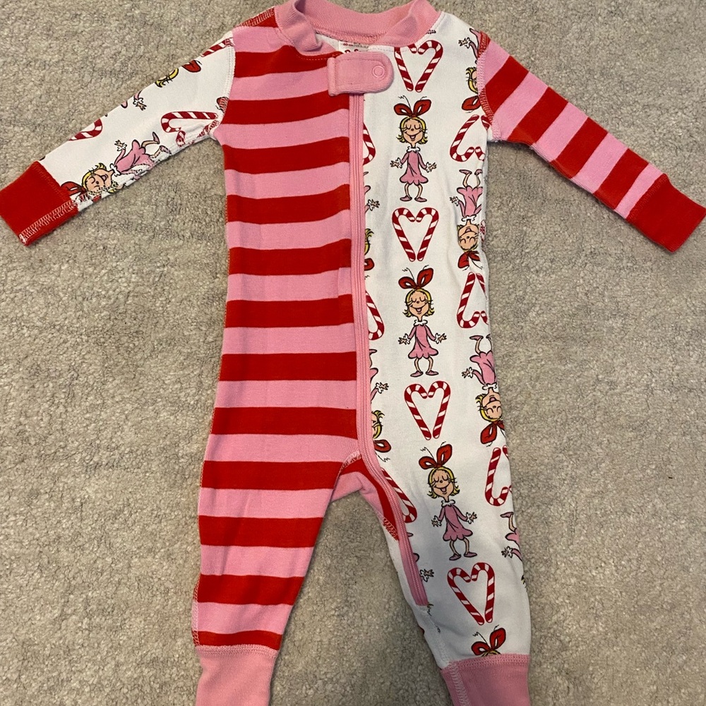 Hanna Andersson Grinch baby girl onesie